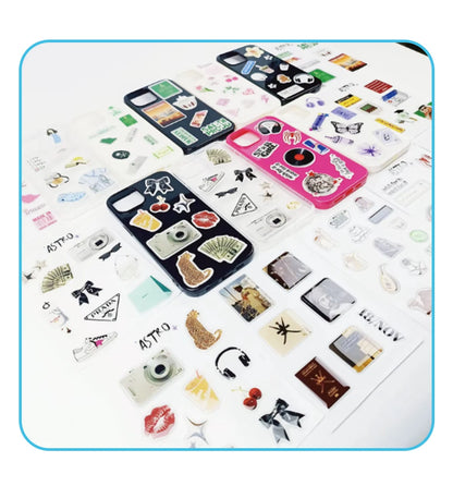 3D phone case dome epoxy sticker custom resin label popular decorative cute crystal gel logo jelly DlY raised personalized shape