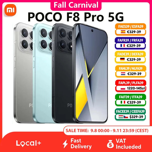 Poco F8 Pro 5g Smartphone Snapdragon ®   8 Elite 6.59'' Inch 120Hz Hyperrgb Amoled Display 6210Mah 100W Charging 50Mp Nfc
