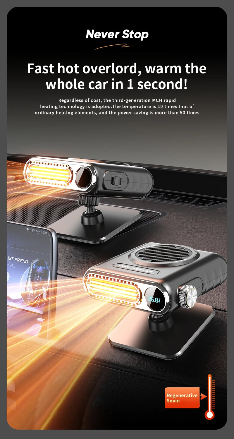 12v/24v digital display 150W car heater 2 gear speed regulation for defrosting defogging heating Air Purification 2026 ﻿