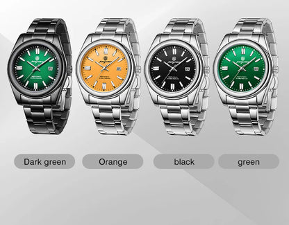 2026 PAAZOMU Fashion Men Stainless Steel Watch Luxury Calendar Quartz Wrist Watch Business Watches Man Clock relogio masculino