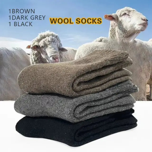 Socks Men Super Thicker Solid Sock Merino Wool Rabbit Socks Against Cold Snow Russia Winter Warm Funny Happy Male Socks