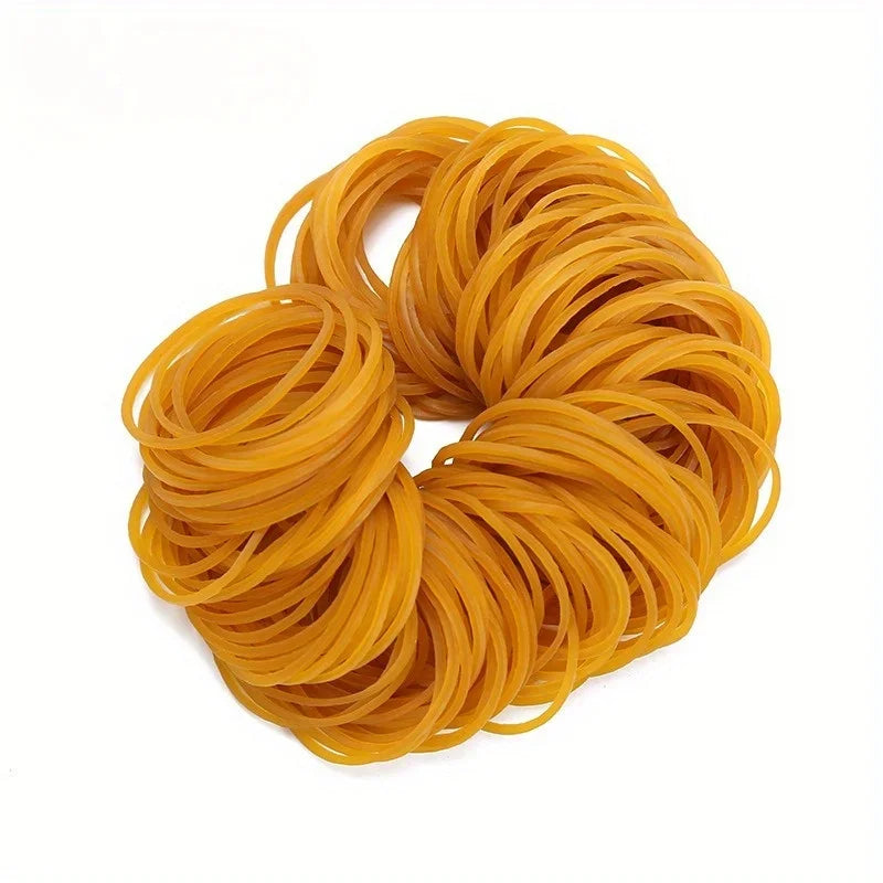 High Elasticity Yellow Rubber Bands Set - 100/300/666 Pieces 38mm Diameter Durable Natural Rubber Suitable for Various Uses