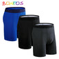 3pcs Long Boxers For Man Underware Lots Mens Underpants Cotton Men's Panties Family Boxershorts Boxer Sexy Male Shorts Calecon
