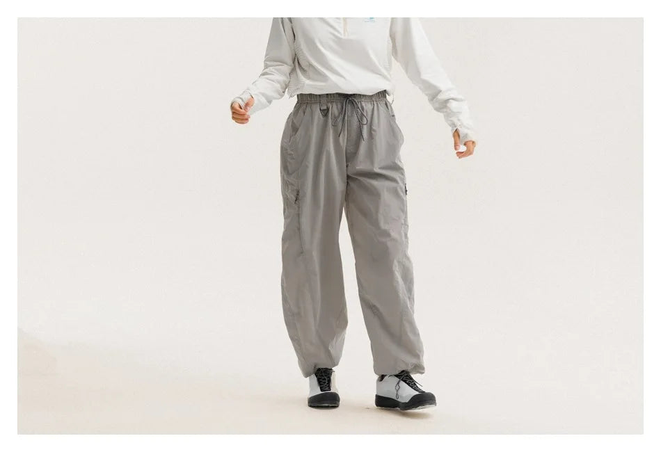 Outdoor Sports Casual Track Pants Men Women Lightweight Hiking Breathable Waterproof Quick Dry Loose Techwear Cargo Pant Trouser
