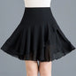 Fashion Solid Color Spliced Ruffles Chiffon Skirts Women's Clothing Summer New Loose Office Lady Elastic High Waist Skirts