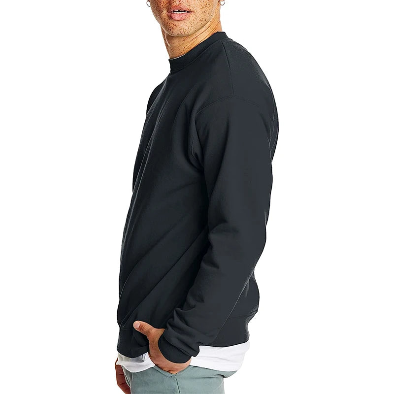 Men Casual Hoodie Solid Color Sweatshirt Fashion Winter Autumn Casual Sweatshirts Pullover Fleece Streetwear