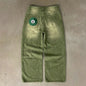 Y2K Street Matcha Denim Jeans Pocket Green 6 Ball Embroidery Denim Pants London High Street Trend Streetwear Unisex Baggy Jeans