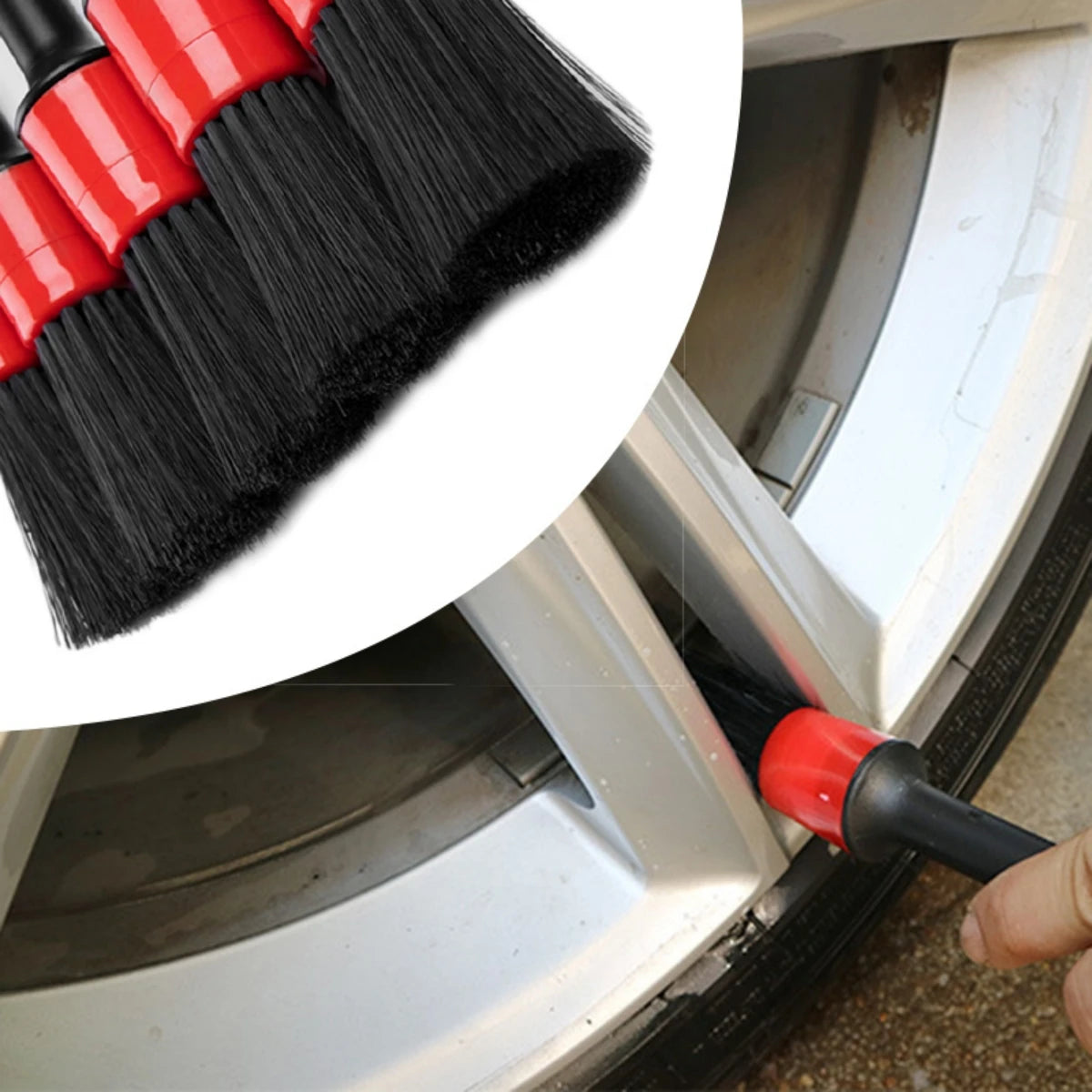 Auto Tire Wheel Detailing Brushs Set Multifunctional Car Cleaning tools for Car Rim Tire Bendable Detail Clean Easy Car Wash Too