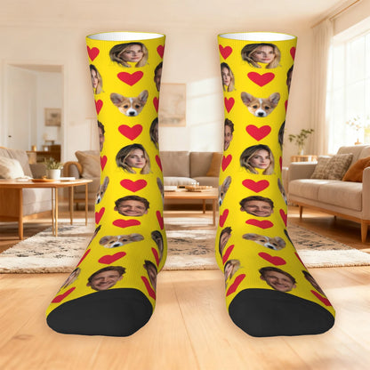Customized socks for men and women Face-themed funny expression socks Personalized photo-customized socks Birthday gifts