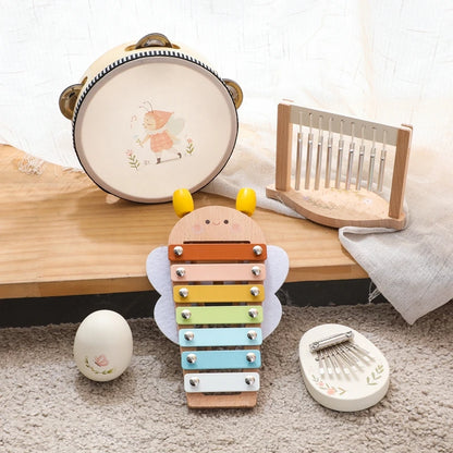 Montessori Kids Musical Toys Wooden Educational Instruments Baby Percussion Instruments Music Station Newborn Birthday Gift