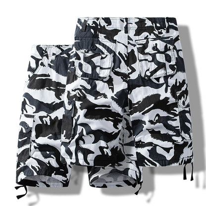 Men's Short Pants Cotton Cargo Shorts Tactical Breeches Casual Sports Man Hiking Fishing Streetwear