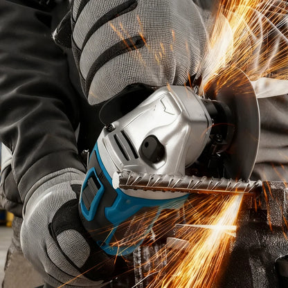 YOFIDRA 125mm 4 Gears Brushless Electric Angle Grinder Metal Wood Grinding Polishing Cutting Power Tool For Makita Battery Pin