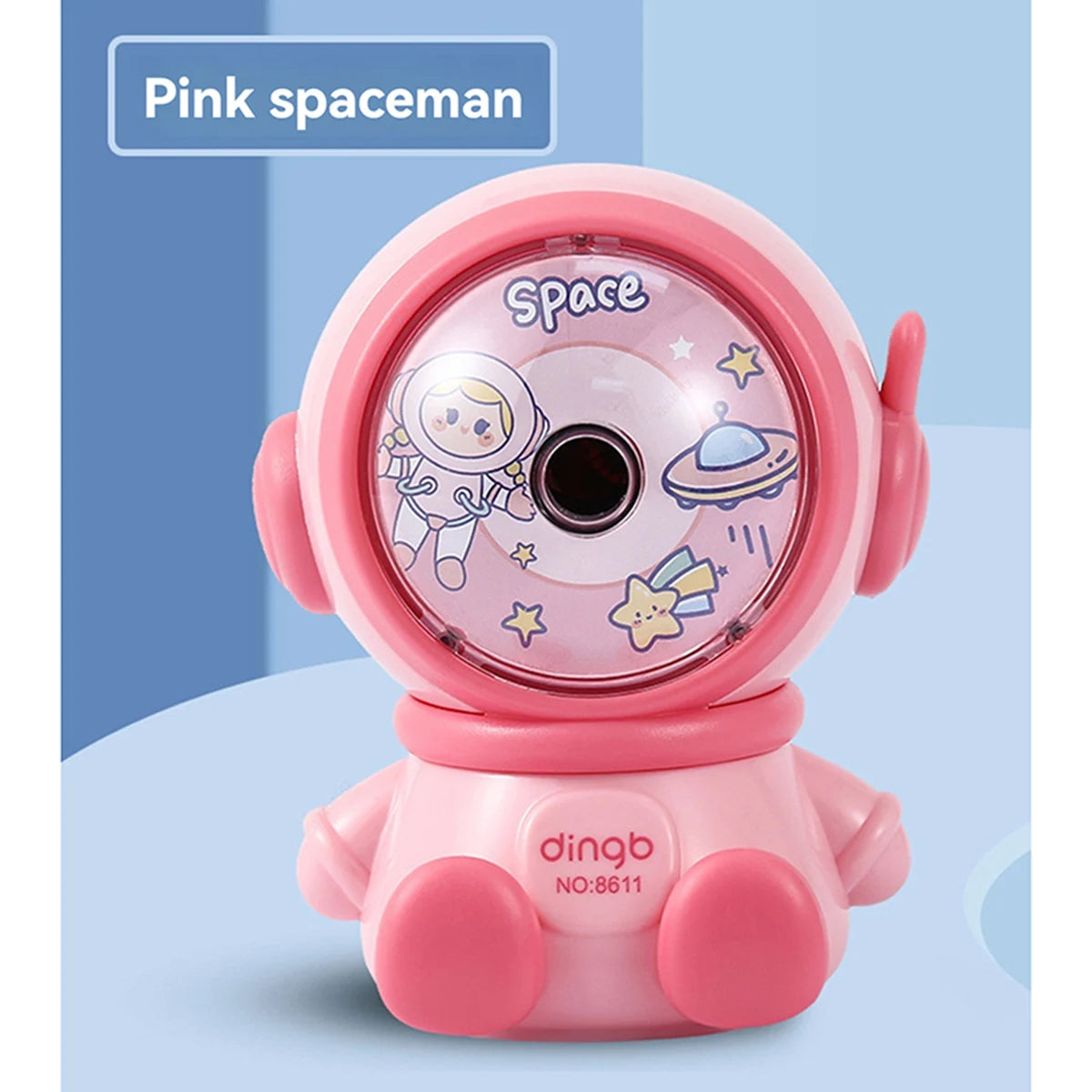 1pc Astronaut Cartoon Pencil Sharpener Students Pencil SharpenerHand Crank Manual Sharpener Cartoon Pencil Cutter For School