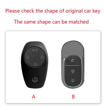 Zinc alloy+leather car remote key set, suitable for Leapmotor C16 C11 C10 C01 B10 T03 S01 car keychain key set chain accessories