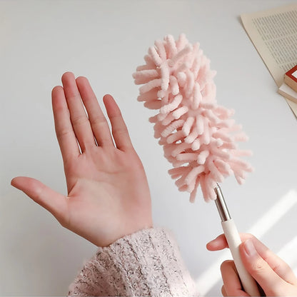 1-Piece Washable Mini Telescopic Duster with Extendable Handle, Lint-Free, Multi-Functional and Efficient Cleaning Tool with Flexible Head - Suitable for Narrow Spaces in Homes and Cars