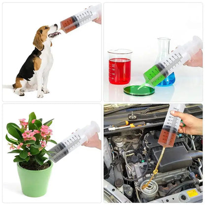 New Large Capacity Syringes Oil Pump 100/300/550ml With 1m Hose Pet Feeding Measuring Pump Hydroponics Nutrient Big Syringe 2024