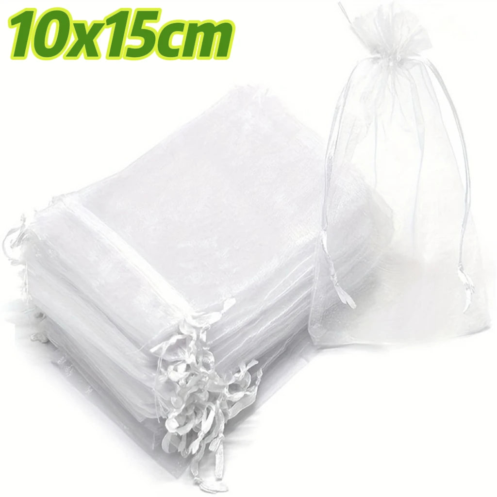 Reusable Drawstring Plant Protection Net Bags Garden Pest Proof Cover For Fruit Trees Vegetables Grapes Strawberries Berries