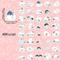 40pcs Cartoon Seal Penguin Stickers Can Be Used To Decorate Luggage Mirrors, Cabinets, Car Water Bottles, Etc., Self-Pasting