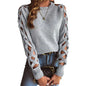 Women's Knitted Sweaters Arm Hollow Design Sweater Round Neck Long-sleeved Pullover Top Female Autumn Winter Casual Streetwear