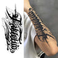 1pc English Half-Sleeve Arm Waterproof Temporary Tattoo, Long-Lasting 1-2 Weeks, Realistic Semi-Permanent Fake Tattoo
