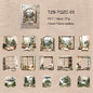 JIANWU Weather Window Series Vintage Plant Flower Landscape Material Collage PET Sticker Creative DIY Journal Stationery