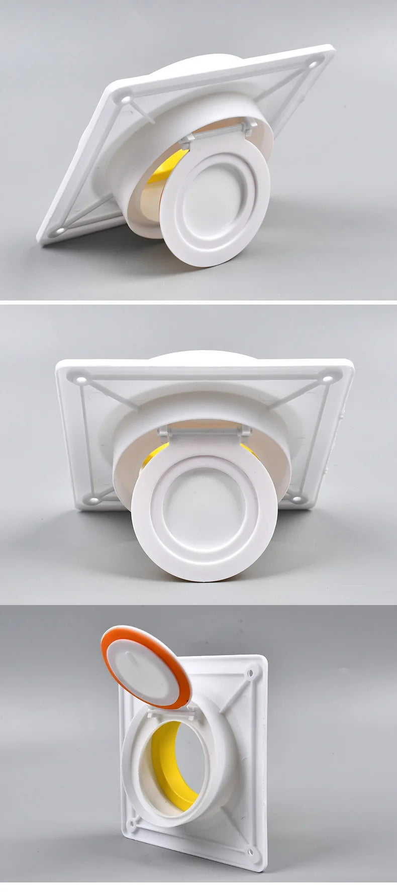 1PCS Bathroom Check Valves Pipe Ventilator Air Valve Backdraft Damper Duct Preventer Backflow Back Draft Damper Home Improvement