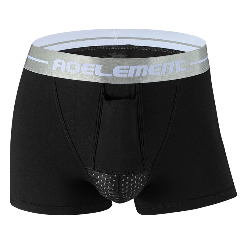 Bullet Separation Underwear Men's Ventilated and Breathable Summer Dry Underwear Ice Silk Pouch Ice Health Boxer Briefs