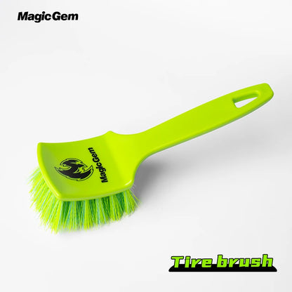 MAGIC GEM Tire Brushes for Cleaning Tires, Durable Car Wash Brush, Stiff Tire Scrub Brush for Car Detailing & Rubber Tire