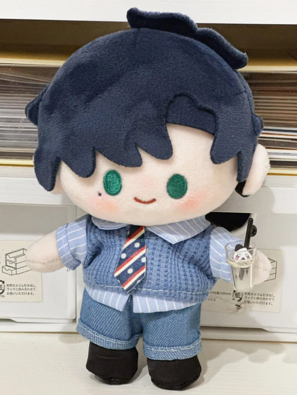 10cm Doll Clothes Blue Brown Changing Dress Game Doll Blouse Pants Suit Photo Prop Playing House Mini Shirt Necktie Pants Toy