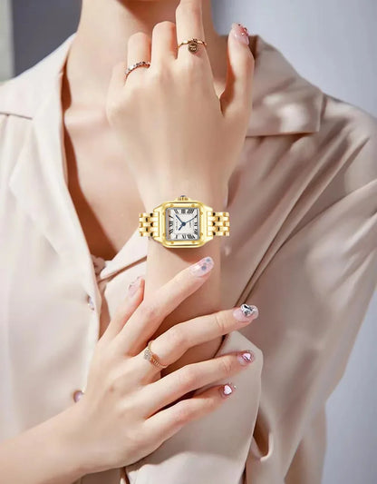 Luxury Rhinestone Women Watches Fashion Square Quartz Wristwatch Simple Ladies Clock Reloj Mujer