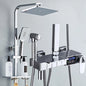 Gold Piano Digital Display Bathroom Shower Set Brass Bathroom Faucet Accessories Thermostatic Digital Bathroom Shower System