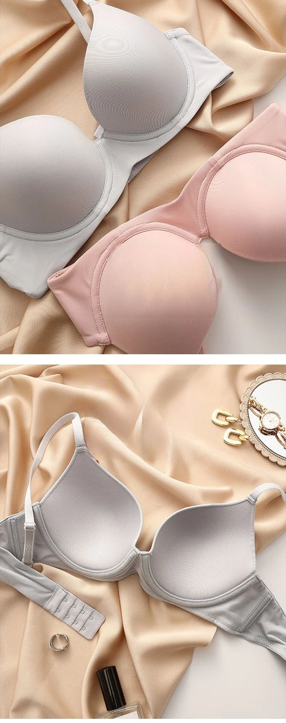 Plus Size Lingerie for Women Seamless Push Up Bra Sexy Thin Cup Cotton Brassiere Comfortable Underwie Female C D E Cup Underwear