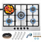 TopStrong 2/4/5 Burner 4200W Stainless Steel Auto Flame Protection Built-in for Natural Gas/Propane, Easy Clean, 30cm‌ Gas Hob