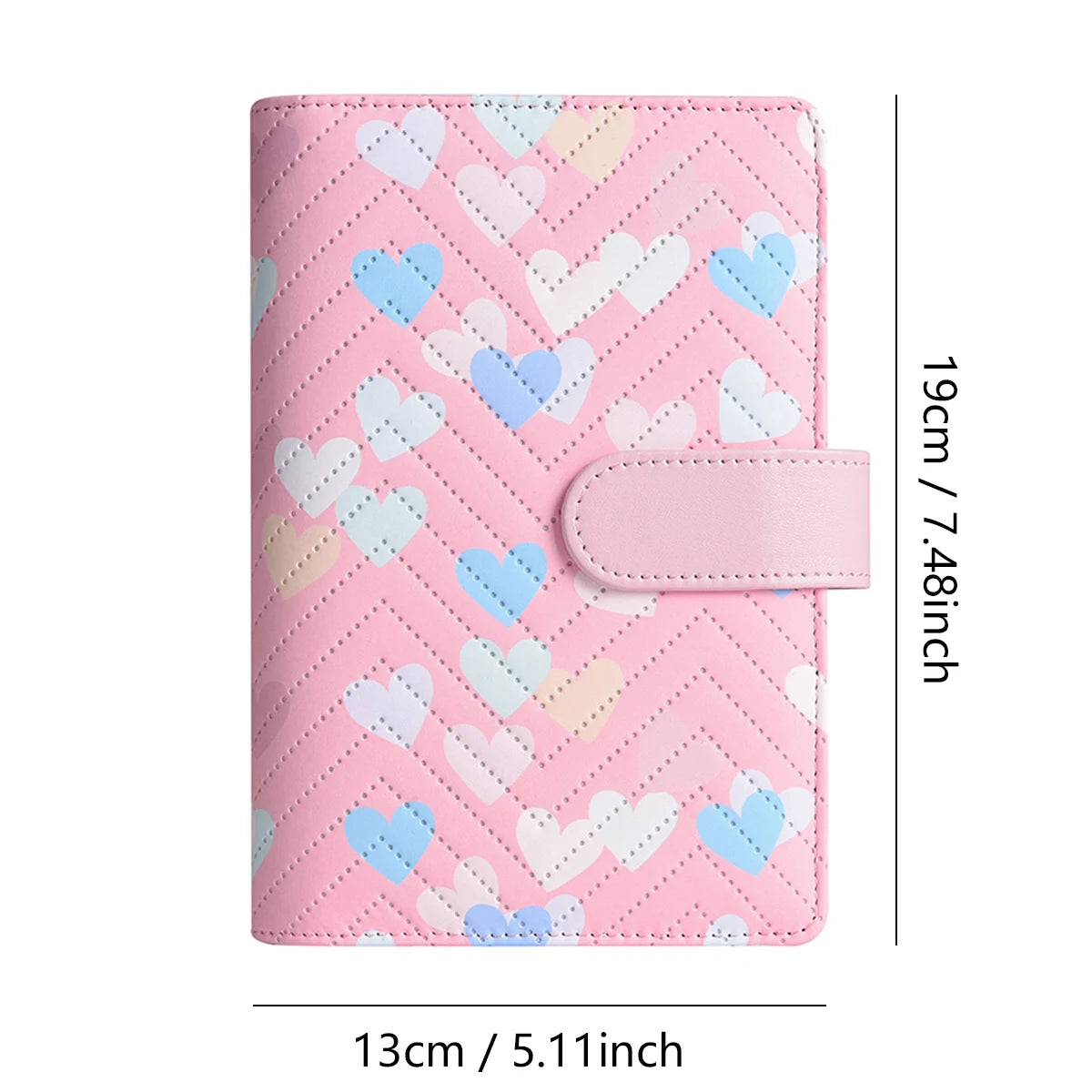 A6 PU leather binder economy 6-ring notebook, stylish design, personal notebook binder cover, can be used for cash budget storag