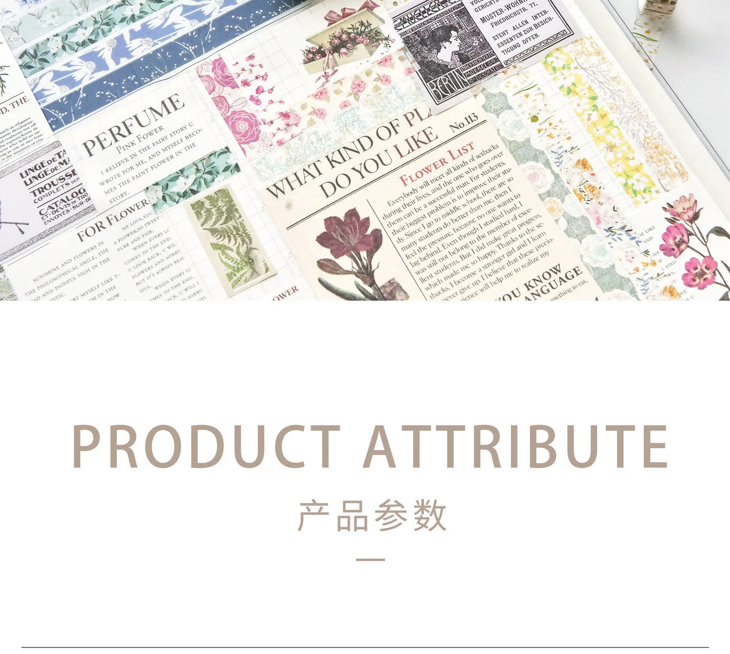 5 Rolls/set Aesthetics Floral Decorative Adhesive Tape Flower Washi Tape DIY Scrapbooking Material Sticker Label Stationery