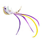 Plush Simulated Bird Cat Stick Head Cat Teaser Stick Colorful Cat Playing Teaser Wand Suction Cup Teaser Toy Interactive Cat Toy
