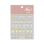 White Bloom Translucent Hollow Butterfly Heart Nail Sticker Press on Nails Decals Hollow Heart Star Moon Shape Sticker Sliders