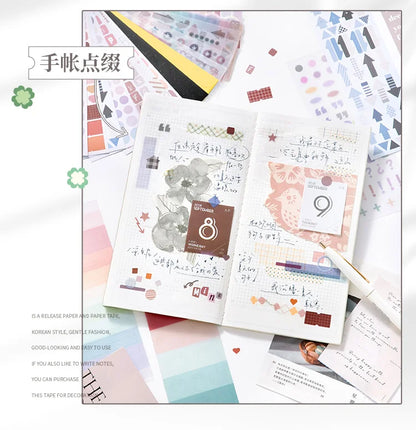 30/60 Pcs Multi material die-cutting Cartoon sticker book Kit Scrapbooking Stickers Decor Journal Supplies Aesthetics Stationery