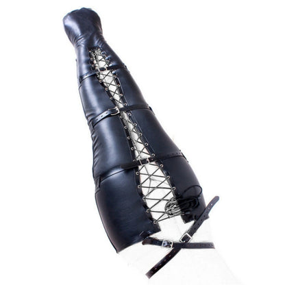 BDSM Mermaid Restraint Bag Leather Straitjacket Fetish Half Body Bondage Legging Binder Slave Ankle Cuff Binding Erotic Sex Tool
