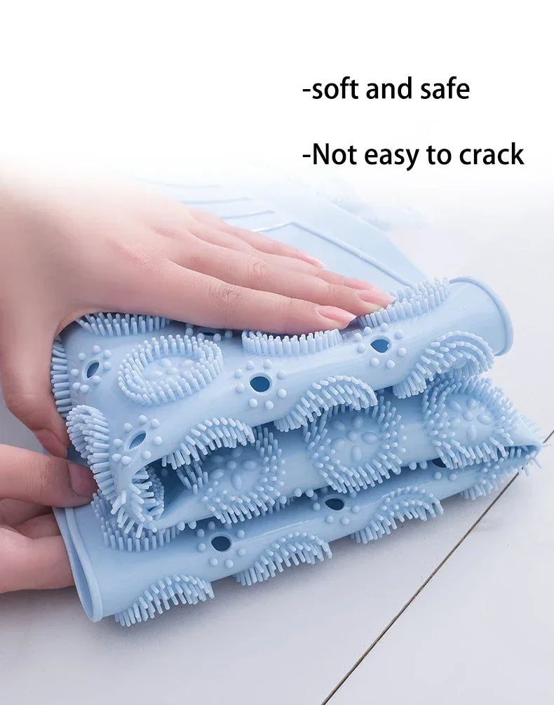 Bathroom Mat Anti-slip Sucker Round PVC Bath Mat with Drain Hole Silicone Bathing Rugs Foot Massage Pad Bathtub Soft Shower Mat