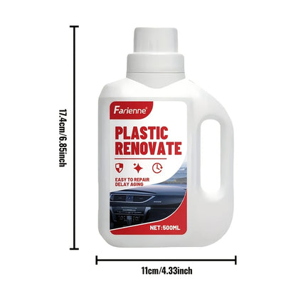 500ml Car Plastic Polishing Paste - Multi-Surface Polish for Leather, Plastic, Vinyl, Fabric - Fast-Drying, No Residue, for Car