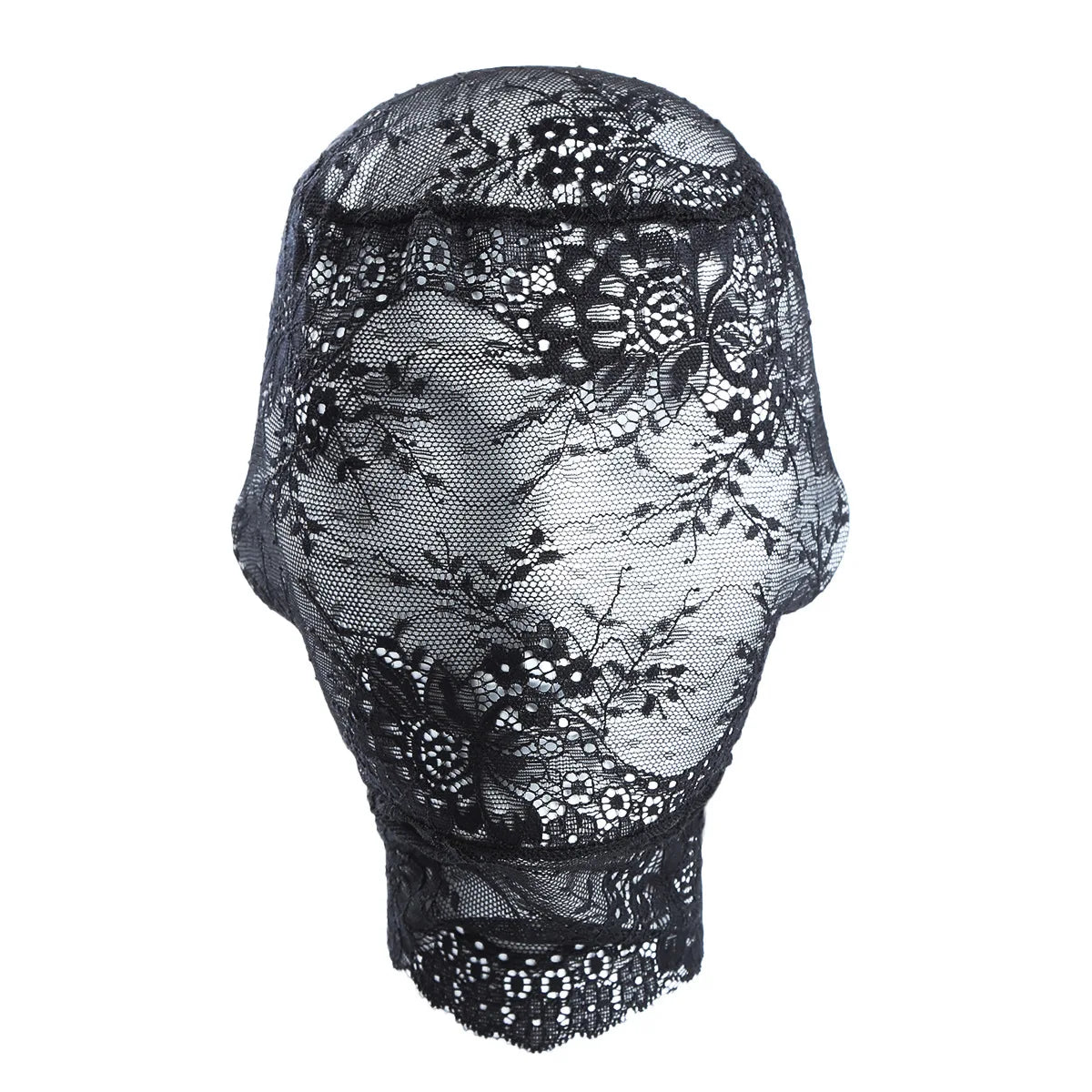 TleMeny Black Transparent Lace Bondage Fetish Mask Hood For Men Women Gay Adult Bdsm Role Play Games Sex Fun Party Play Costumes