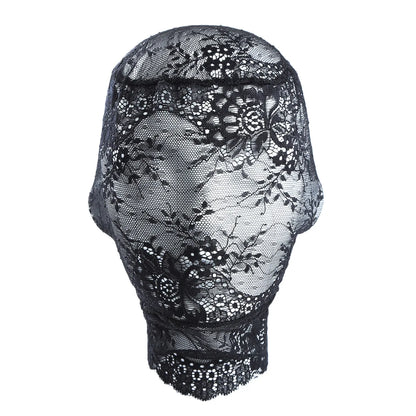 TleMeny Black Transparent Lace Bondage Fetish Mask Hood For Men Women Gay Adult Bdsm Role Play Games Sex Fun Party Play Costumes
