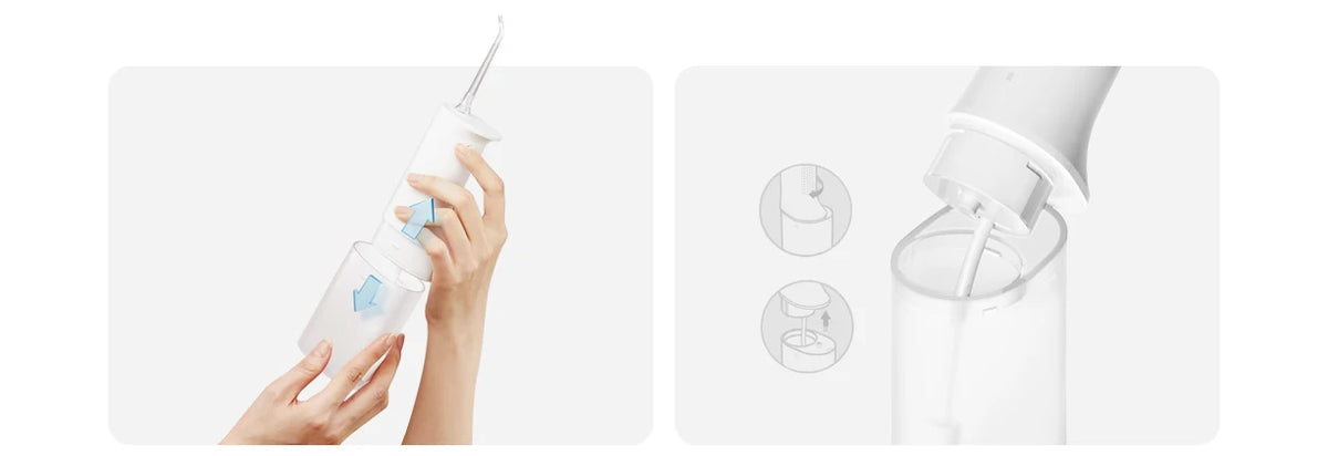 MIJIA Electric Oral Irrigator Upgraded version – Ultrasonic, 90-Day Gentle Use,Water Flosser Dental, 3 Modes, 200mL Tank