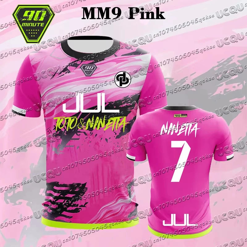 New Maillot JUL T-shirt Summer Youth Breathable And Quick-drying Training Football Shirts Parent-Child Sports Jerseys Men's Tops