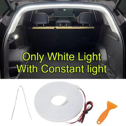 RGB 5M Car Rear Trunk Brighten LED Strip Multifunctional for Waterproof Flexible Light APP Control Connector Plug & Play 12V