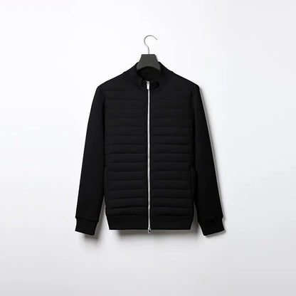 Autumn Winter Lightweight Stand Collar Down Jacket for Men Solid Slim Zipper Casual Warm Parkas Outwear Business Causal Jackets
