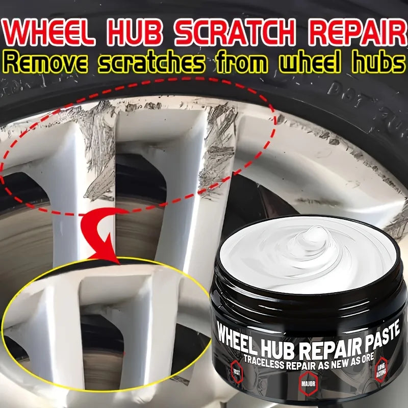 Wheel Repair Polish Paste, Tire Scratch Remover Wax, Wheel Care Cream for All Wheels, Car Maintenance & Restoration Supplies
