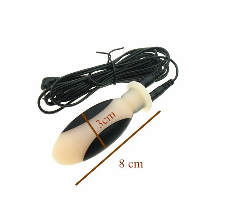 Electric Shocker Anal Butt Plug,E stim Electrosex Penis Ring ,Nipple Electrostimulation Cockring Chastity Cage E-stim Bdsm Toys