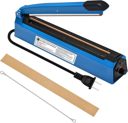 Impulse Bag Sealer Electric Food Heat Sealing Machine for 11 inch Plastic Bags Portable Household Kitchen Packaging Machine